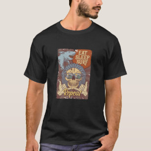 T-shirt Répéter le surf de sommeil de la consommation
