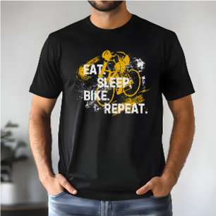 T-shirt Répéter le vélo de sommeil Cyclisme Vintage rétr