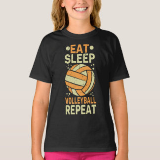 T-shirt Répéter le volley-ball du sommeil pour les garçons