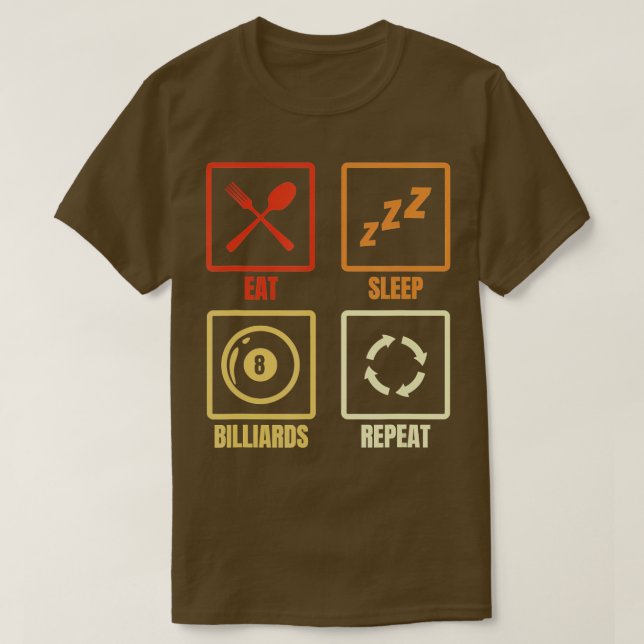 T-shirt Répéter les billard du sommeil (Design devant)