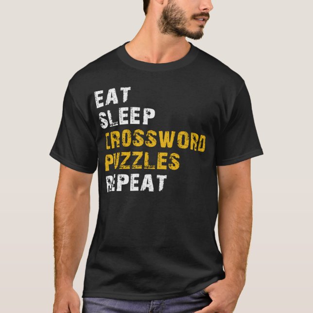 T-shirt répéter les mots croisés du sommeil (Devant)