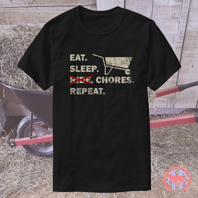 T-shirt Répéter les tâches du sommeil | Drôle cadeau Cheva (Créateur téléchargé)
