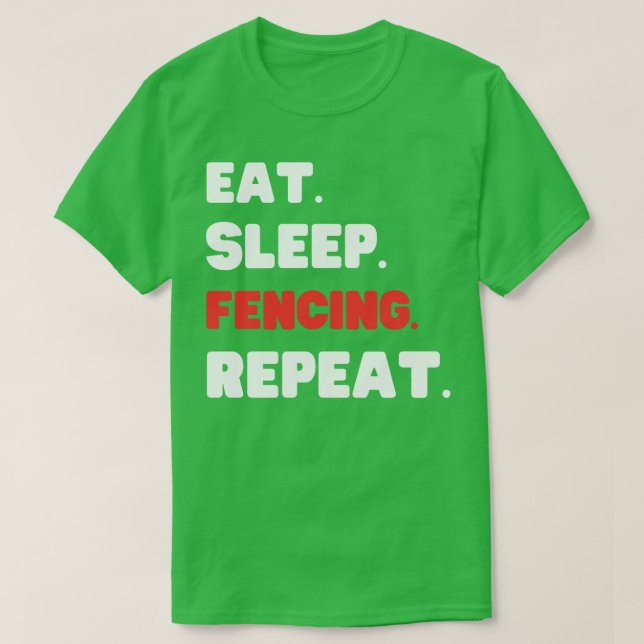 T-shirt Répéter l'escrime du sommeil (Design devant)
