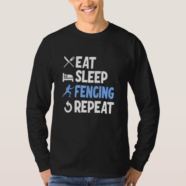 T-shirt Répéter l'escrime du sommeil 1 (Devant)