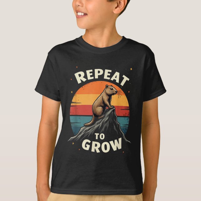 T-shirt Répéter pour augmenter le jour de la marmotte Conc (Devant)