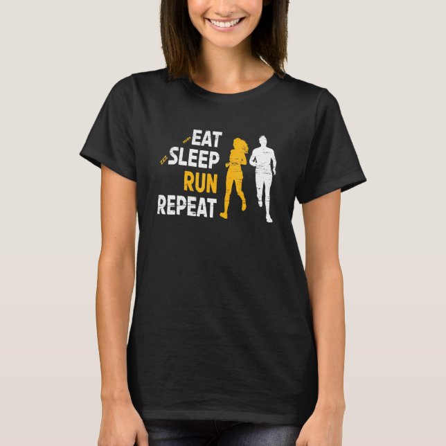 T-shirt Répétez La Course Du Sommeil Pour Un Cardio Sport  (Devant)