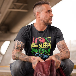 T-shirt Répétez les fléchettes du sommeil - Champion du fl