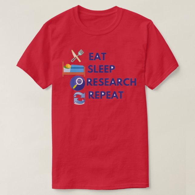 T-shirt Répétition de la recherche sur le sommeil 2 (Design devant)