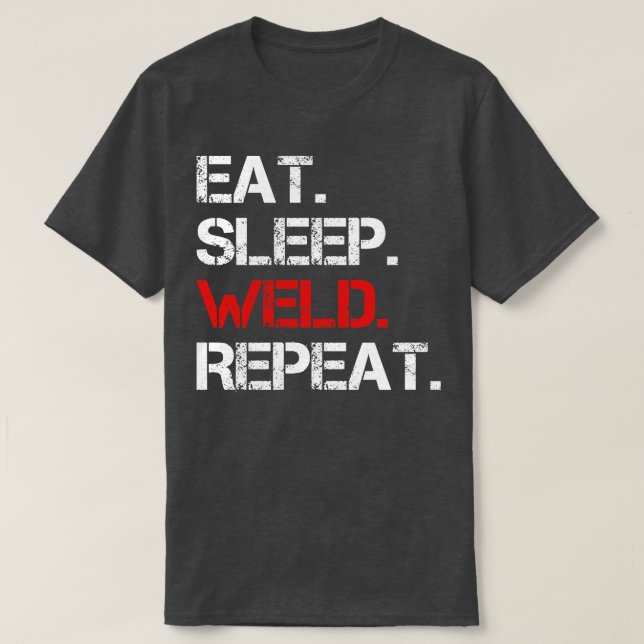 T-shirt Répétition de la soudure du sommeil 1 (Design devant)