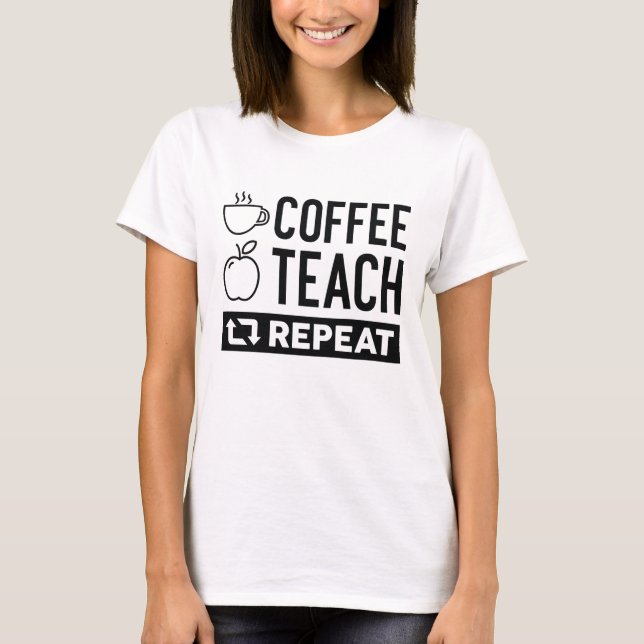 T-shirt Répétition de l'enseignement du café (Devant)