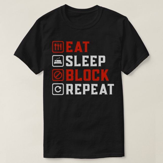 T-shirt répétition du bloc de veille (Design devant)