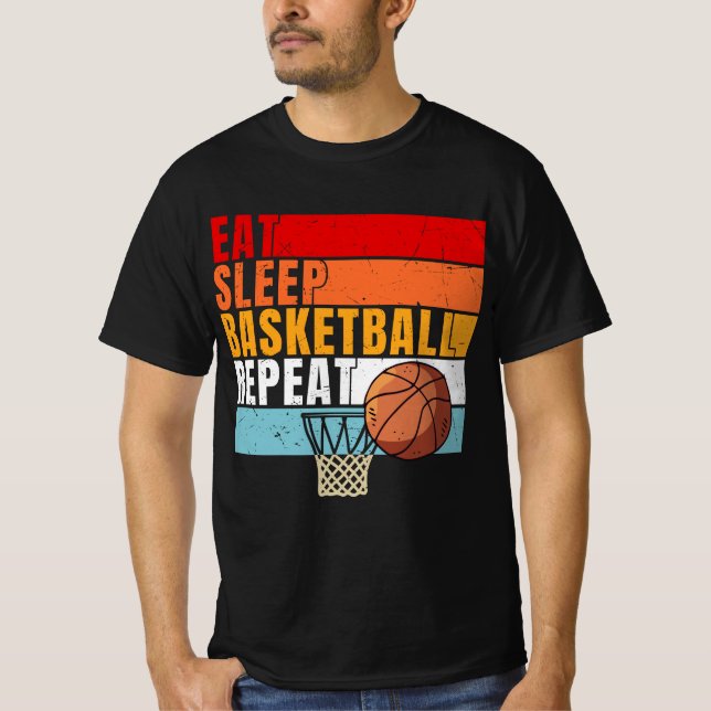 T-shirt Répétition du sommeil du basket-ball pour le joueu (Devant)