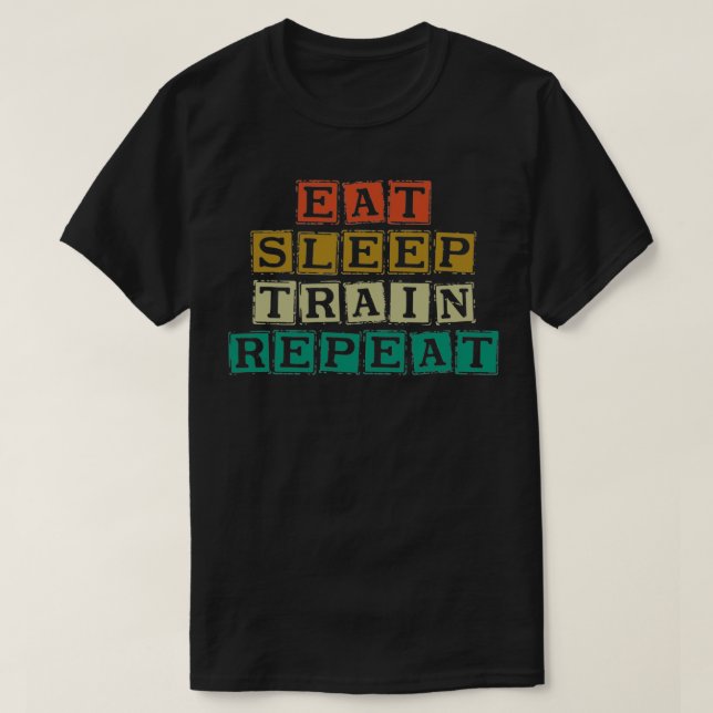 T-shirt Répétition du train du sommeil (Design devant)