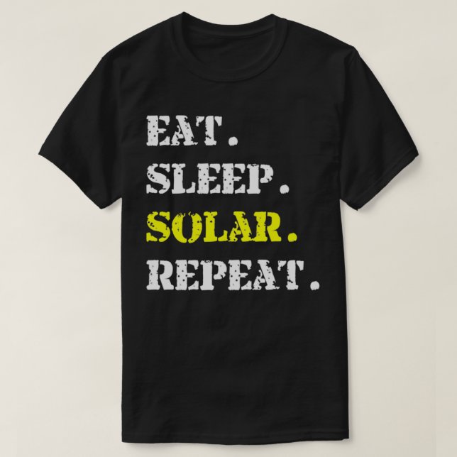 T-shirt Répétition solaire du sommeil du mangeur jaune (Design devant)