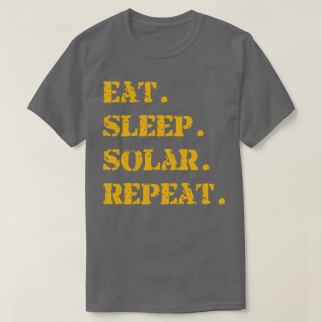 T-shirt Répétition solaire Orange Eat Sleep (Design devant)