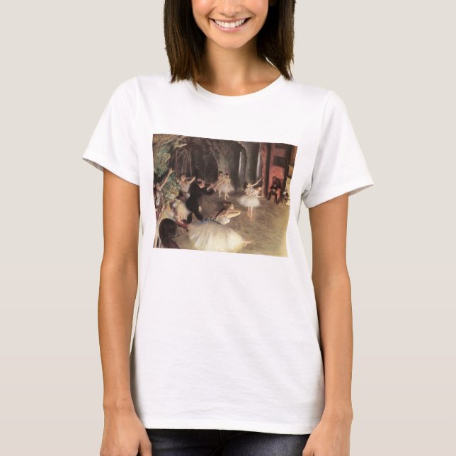 T-shirt Répétition sur la Scène par Edgar Degas (Devant)
