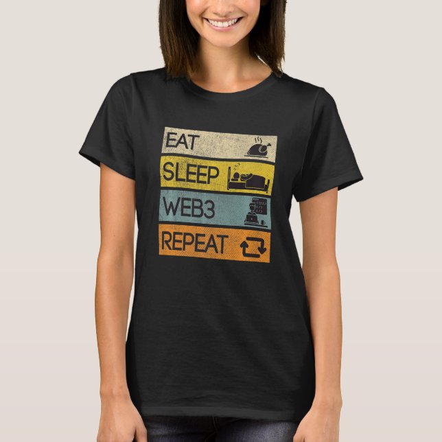 T-shirt Répétition Web3 du mode veille (Devant)