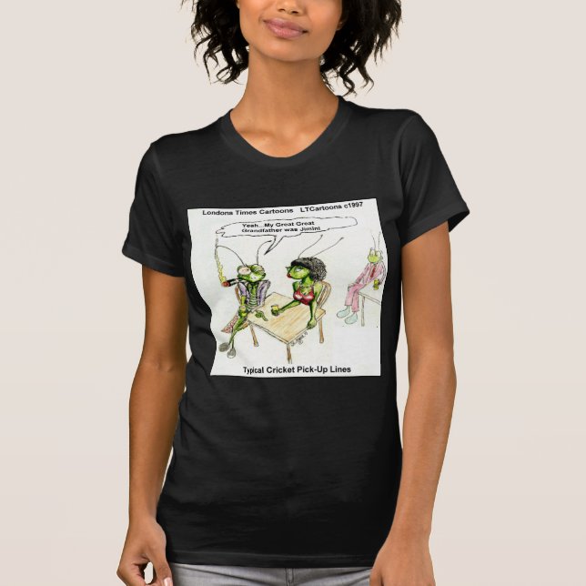 T-shirt Répliques d'approche drôles sur le cricket (Devant)