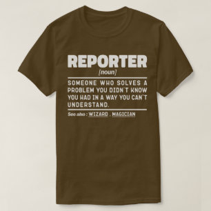 T-shirt Reporter Noun Reporting Cool de communication de p