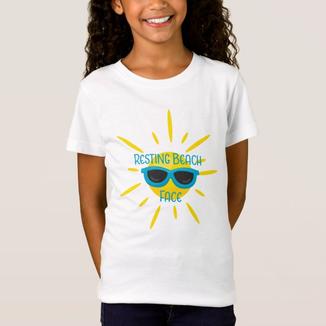 T-Shirt Repos Beach Face Sunglass sur soleil (Devant)