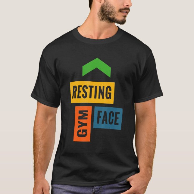 T-shirt Repose de l'exercice du visage du gymnaseHolic (Devant)