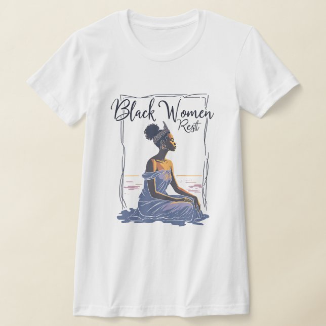T-shirt REPOSE DES femmes noires (Poser)