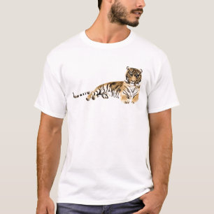 T-shirt Repose du tigre d'aquarelle