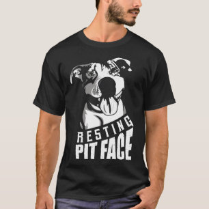 T-shirt Repose Pit Face Drôle Amateurs de Pitbull