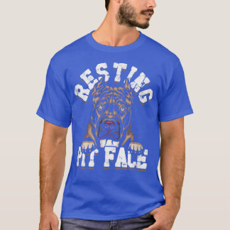 T-shirt Repose Pit Visage Pitbull propriétaire chien amuse