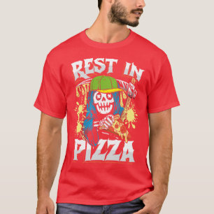 T-shirt Reposez-vous dans la pizza délicieux pain plat ita