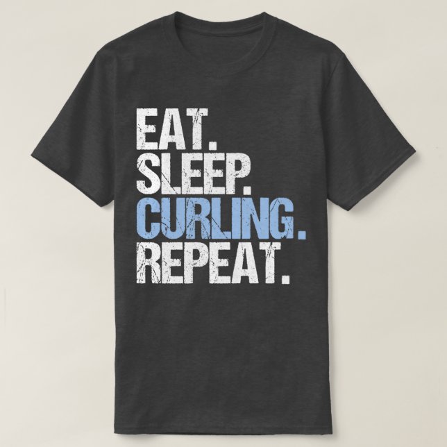 T-shirt Reprendre le curling du sommeil 10 (Design devant)
