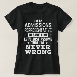 T-shirt Représentant des admissions
