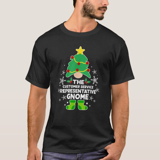 T-shirt Représentant du service clientèle Gnome Famille Ho (Devant)