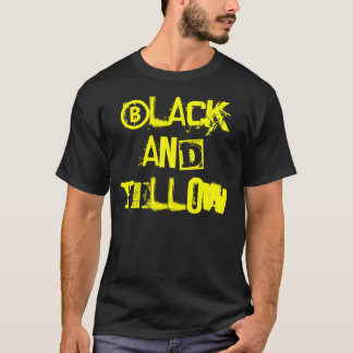 T-shirt Représentant noir et jaune