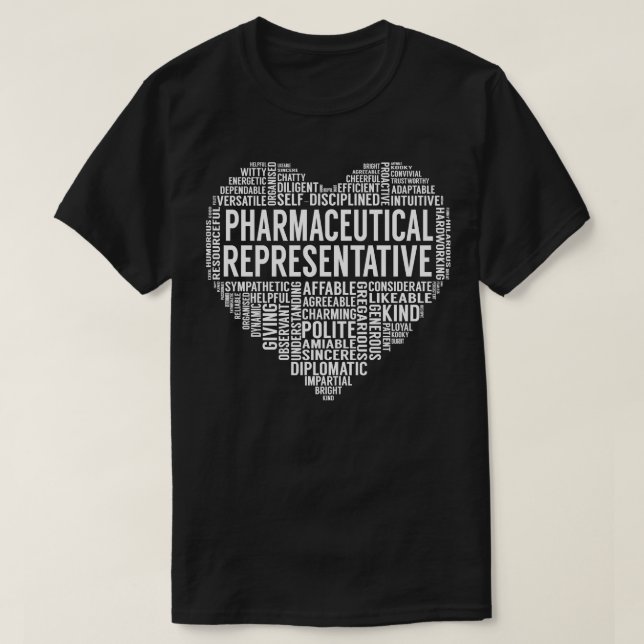 T-shirt Représentant pharmaceutique Heart (Design devant)