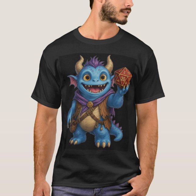 T-shirt représentant un mignon monstre de fantaisi (Devant)