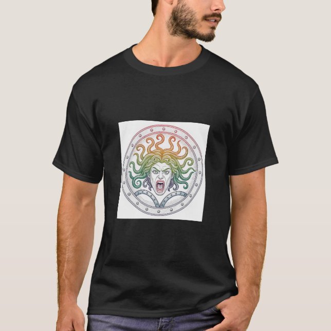 T-shirt Représentation artistique de la méduse (Devant)