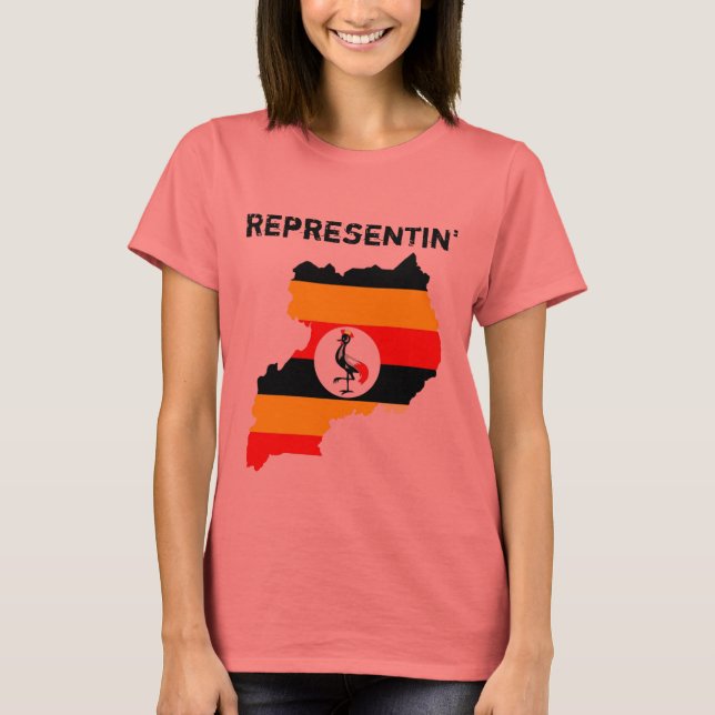 T-shirt Représenter l'Ouganda (Devant)