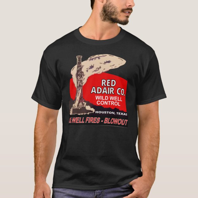 T-shirt Reproduction du logo de Red Adair Co. - Pompage de (Devant)