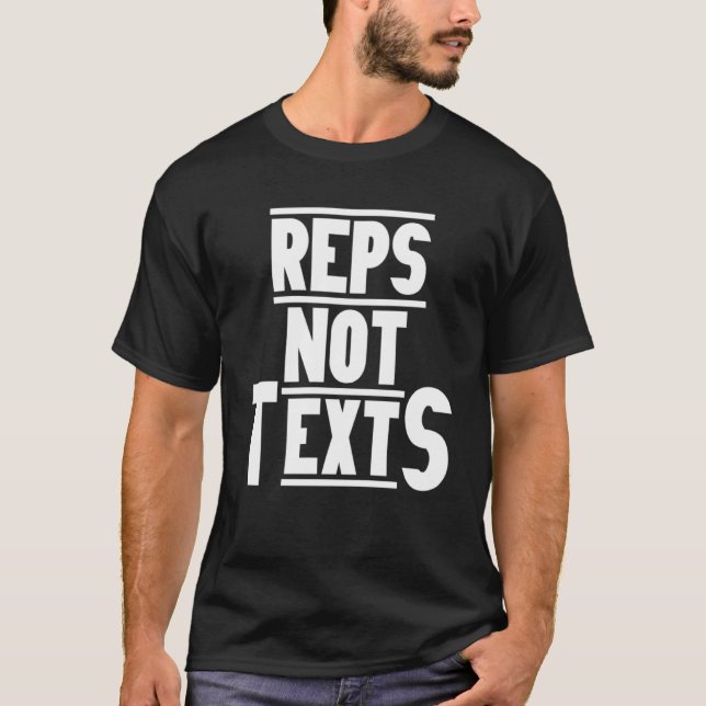 T-shirt REPS NOT TEXTS Gymnase Fitness Motivation F53 (Devant)