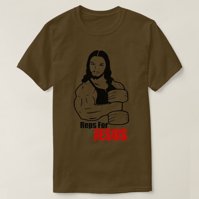 T-shirt Reps Pour Jésus Drôle Jésus Levant (Design devant)