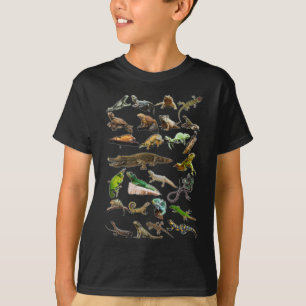 T-shirt Reptile Collage Lizard Gecko Dragon Porté