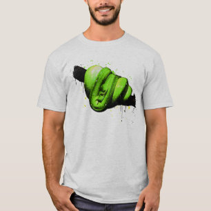 T-shirt Reptile d'aquarelle python vert