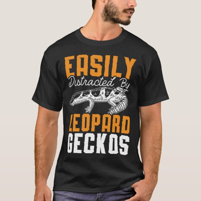 T-shirt Reptile Leopard Gecko Lizard Herpétologie Animaux  (Devant)