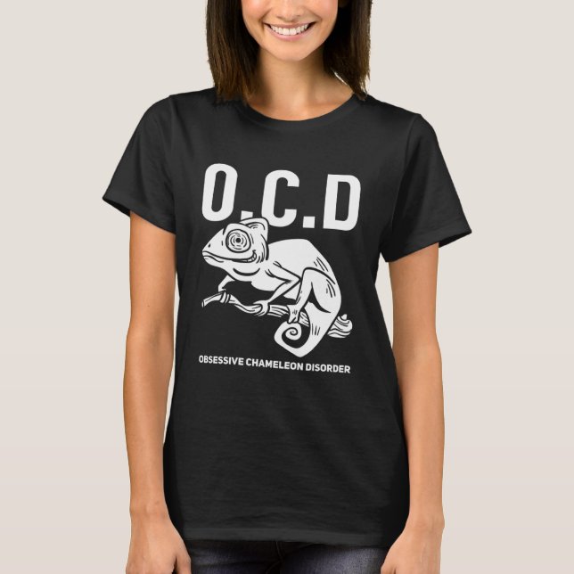 T-shirt Reptile Lizard Vert Chameleon (Devant)