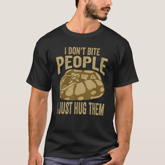 T-shirt Reptile Nouille Pour Herpétologue Python Ball (Devant)