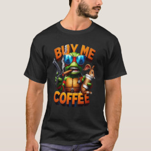 T-shirt Reptiles Armés Morning Brew Me Acheter Un Café