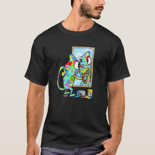 T-shirt Reptiles Panther Chameleon Couleur Changer Animal
