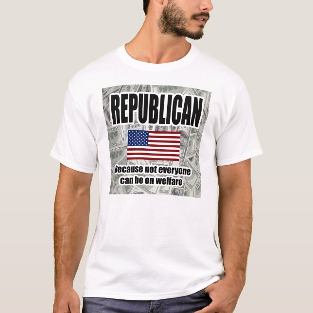 T-shirt républicain d'assistance sociale de (Devant)