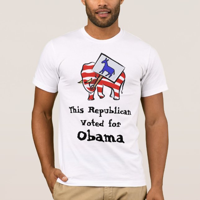 T-shirt républicain de défenseur d'Obama (Devant)